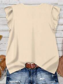 EMERY ROSE Women's Casual Minimalist Shirt, Suitable For Summer - Apricot - View 2