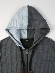 Manfinity Homme Men's Casual Contrast Color Zip-Up Hoodie Sweatshirt Zipper Hoodies For Men Jackets For Men Hoodie Mens Hoodies Casual Hoody For Men Mens Dressy Zip Up Sweatshirts And Hoodies Old Money,Daily Leisure, Weekend Trips, Outdoor Activities, Travel Expeditions, Relaxed Work Environments Or Semi-Formal Occasions, Boyfriend/Husband Gift, Anniversary /Birthday Gift Party Christmas New Years