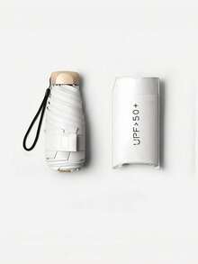 1 Piece, Mini Travel Sun Umbrella With Protective Cover, Small And Compact UV Resistant Umbrella, Lightweight Windproof Sun Umbrella, Suitable For Hiking - Multicolor - View 19