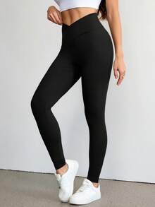 SHEIN Tall 女士秋冬基础款针织纯色灰色宽松露肩不对称领长袖卫衣和喇叭裤运动套装，两件套 - 彩色 - 查看 8