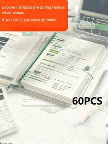 60 Pages A5 Clear Softcover Bulk Notebook With Perforated Pages, Removable Spiral, Waterproof Design - Great For Everyday Office Supplies And Minimalist Style, Perfect Gift For Music Lovers, Music Notebook | Minimalist Notebook | Waterproof Notebook - A5 - View 4