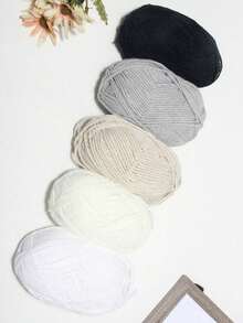 5卷250克手工钩编毛线，柔软舒适，多色编织线，用途广泛，可用于制作钱包、包包、衣服等，DIY情人节礼物手工项目