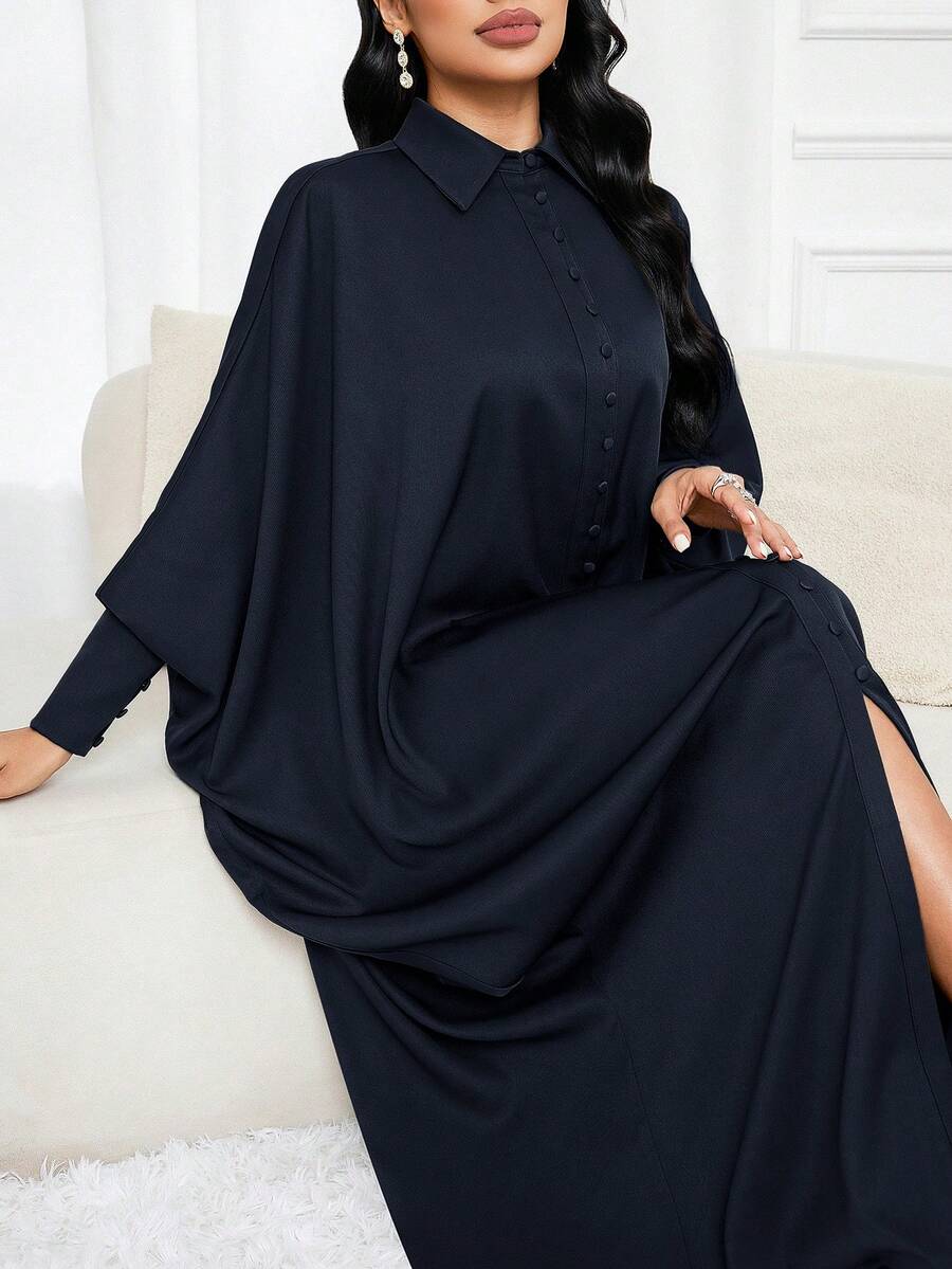 Al Najma Women's Turkish Maxi Dress & Arabic Traditional Abaya Kaftan Jalabiya Dress