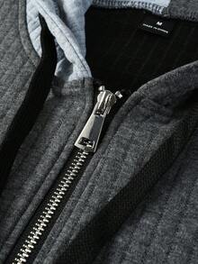 Manfinity Homme Men's Casual Contrast Color Zip-Up Hoodie Sweatshirt Zipper Hoodies For Men Jackets For Men Hoodie Mens Hoodies Casual Hoody For Men Mens Dressy Zip Up Sweatshirts And Hoodies Old Money,Daily Leisure, Weekend Trips, Outdoor Activities, Travel Expeditions, Relaxed Work Environments Or Semi-Formal Occasions, Boyfriend/Husband Gift, Anniversary /Birthday Gift Party Christmas New Years