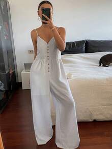 DAZY 女士条纹连体家居服 - 灰色 - 查看 6