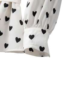 GlowEve CURVE 大码女士优雅衬衫领装饰链条腰带系带长袖上衣，适合派对、约会、通勤等场合。 - 彩色 - 查看 5