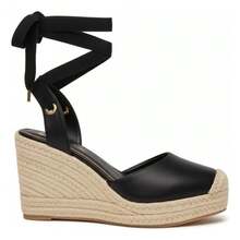 Plataforma Yute Sandalias Alpargatas Casual Layla Premium - Negro - Ver 6