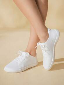 CUCCOO BASICS Women Casual Versatile Simple Breathable Flat Shoes - White - View 6