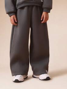 SUMWON Boys Weekend Club Pancake Print Hoodie And Wide Leg Sweatpants Wear Set For Casual And Vacation - Dark Grey - View 4