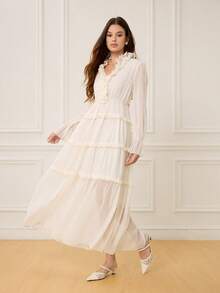 CUCCOO HITCHD Mules à talon haut élégantes avec décoration de faux perles et bout pointu pour femmes - Blanc - Voir 3