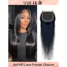 4x4 高清闭合 直发闭合 4x4 透明蕾丝闭合 10A 处女雷米真人发 前额闭合 自然预拔 黑色 - SNatural - 查看 12