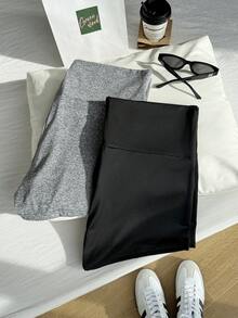 Comfortcana 大碼2入組寬腰帶騎行褲