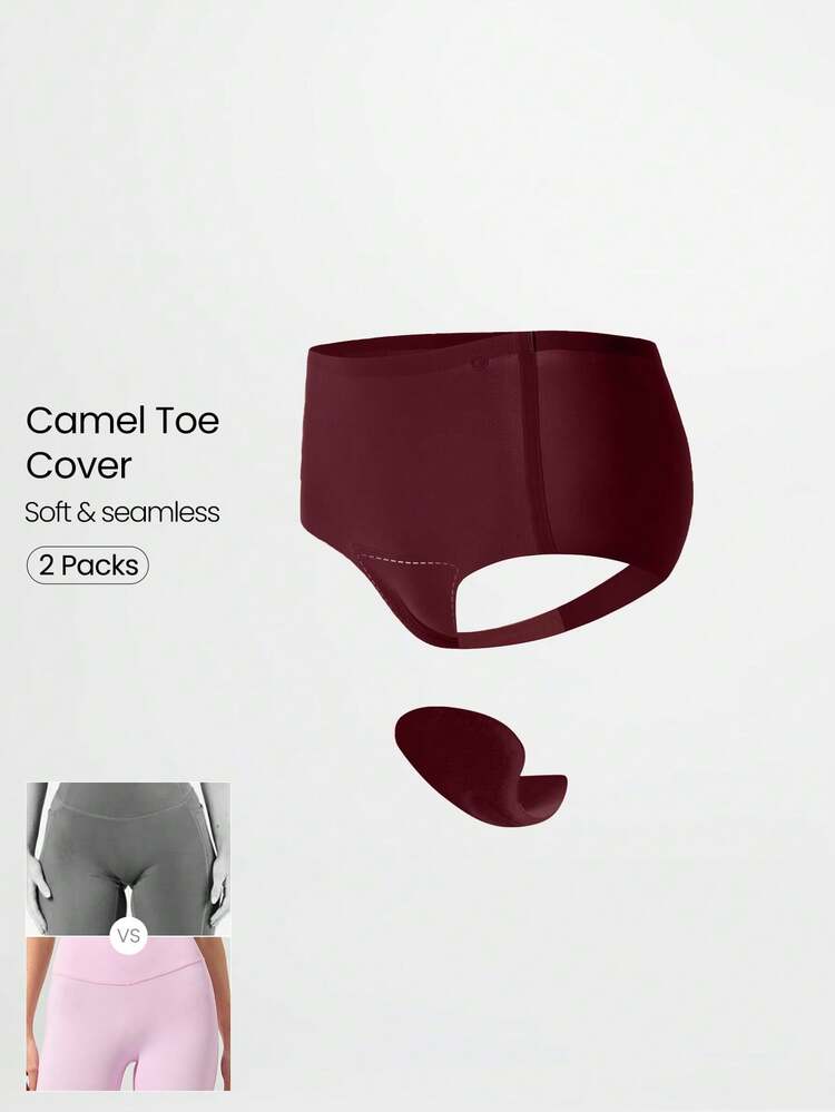 2 Packs Bye Bye Lines Lightweight Breathable Stretchy Seamless High-Waist Foam Pads Briefs Underwear Daily Casual Wear