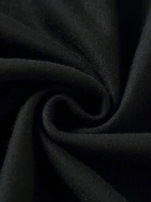 Manfinity 男士印花休闲套头连帽衫，长袖上衣 - 黑色 - 查看 5