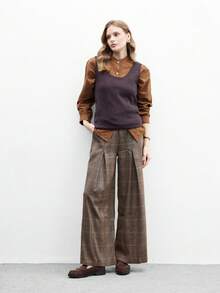 CUCCOO BIZCHIC 女士休闲百搭简约通勤平底鞋 - 巧克力棕 - 查看 6