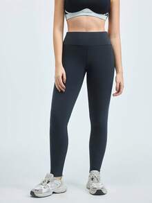 Loungeista 1pc Winter Clothes Women Sport Leggings High Waist Thick Wool Pants Warm Velvet Thick Thermal Pants Fleece Legging Winter Clothes Women - Grey - View 3