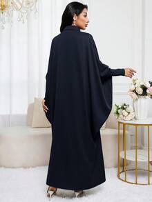 Al Najma Women's Turkish Maxi Dress & Arabic Traditional Abaya Kaftan Jalabiya Dress