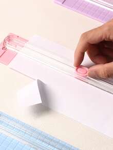 Máy cắt giấy A4, Máy cắt giấy nhựa cầm tay, Dụng cụ khắc gỗ mini, Kéo trượt thủ công để bàn - Nhiều màu - Xem 3