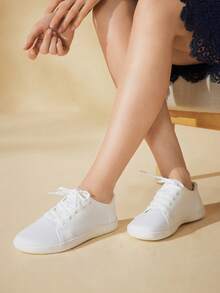 CUCCOO BASICS Women Casual Versatile Simple Breathable Flat Shoes - White - View 4