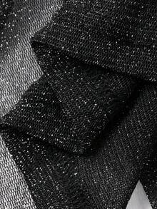 DAZY 女士时尚性感透视开衩上衣 Y2K 春季外出上衣 - 黑色 - 查看 9