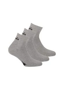Diadora 3 Pack Unisex Athletic Socks - Grey - View 1