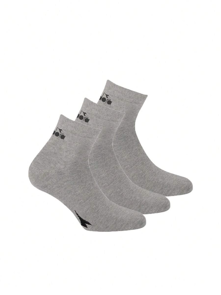 Diadora 3 Pack Unisex Athletic Socks - Grey - View 1