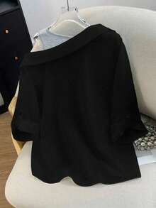 GlowEve CURVE 大码女式时尚休闲不对称长袖衬衫