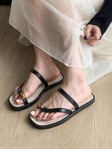 GlamourGrip Women Flip-Flops - Black - View 3