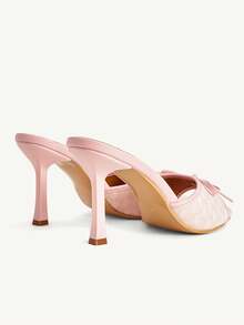 CUCCOO CHICEST 女士纯色蝴蝶结设计高跟凉鞋 - 粉色 - 查看 10