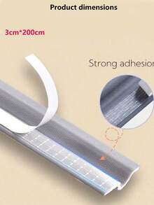 10m/8m/6m/4m/2m Self-Adhesive Weather Stripping Seal Strip - Plastic Door And Window Sealant For Wind, Dust, Heat, And Noise Insulation - Easy Installation(Grey) - Grey - View 13