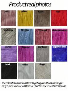 1 tấm vải lông thú giả nhiều màu, phong cách tối giản, chiều cao lông 3-8cm, đồ thủ công tự làm, trang trí cảnh, vải lông cáo giả cho Halloween, mặt nạ Giáng sinh, đuôi, thảm, trang trí phòng - Nhiều màu - Xem 41