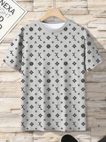 Manfinity Dauomo Men's Casual Everyday Graphic Print Round Neck T-Shirt