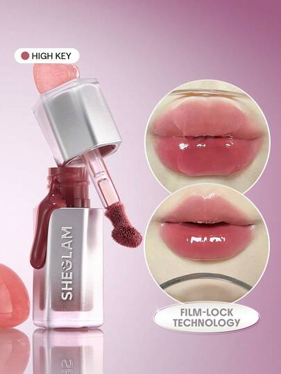 SHEGLAM Glass Lock Air 립글로스-High Key 브랜드 뷰티 메이크업 화장품 여성과 소녀를 위한 완벽한 가을과 겨울 이상적인 Y2K 화려한 패션 생일 크리스마스 선물 파티 준비 완료 최고 색상