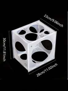 1 Pc, 11-Hole Balloon Sizing Box, Foldable Balloon Decorating Measuring Tool, For Balloon Arches, Party Decorations, Birthday Balloons, Birthday Decorations, Exquisite Room Decorations, Party Supplies. - Multicolor - View 3