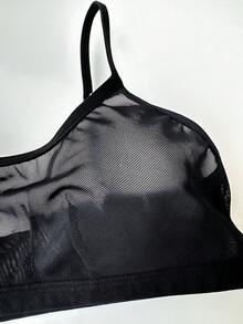 SHEIN 2pcs Mesh Sexy Lingerie Set For Women - Black - View 3