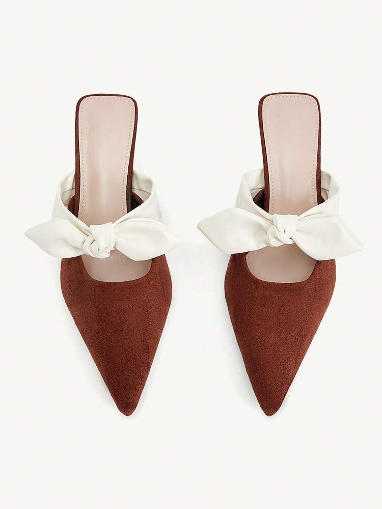 CUCCOO CHICEST Women's Fashionable Elegant Party Pumps With Bow Decor Pointed Toe Elegant Shoes Wedding Shoes