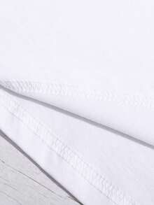 Resyla Plus Size Color Block Heart Print Studded Decor Round Neck Short Sleeve T-Shirt - White - View 5