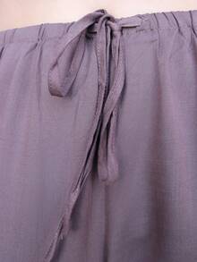 SILVIA DI SANTO Women's Linen Blend Low Waist Straight Leg Casual Pants, Suitable For Holidays Work Pants,Linen Pants - Rust Brown - View 6
