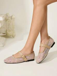 CUCCOO CHICEST Casual Commute Minimalist Comfortable Women Flats Valentine's Day - Champagne - View 7