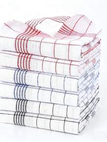 6条/12条装大号格子厨房抹布，吸水性强，柔软可重复使用清洁布，速干洗碗布，洗碗抹布 - 彩色 - 查看 10