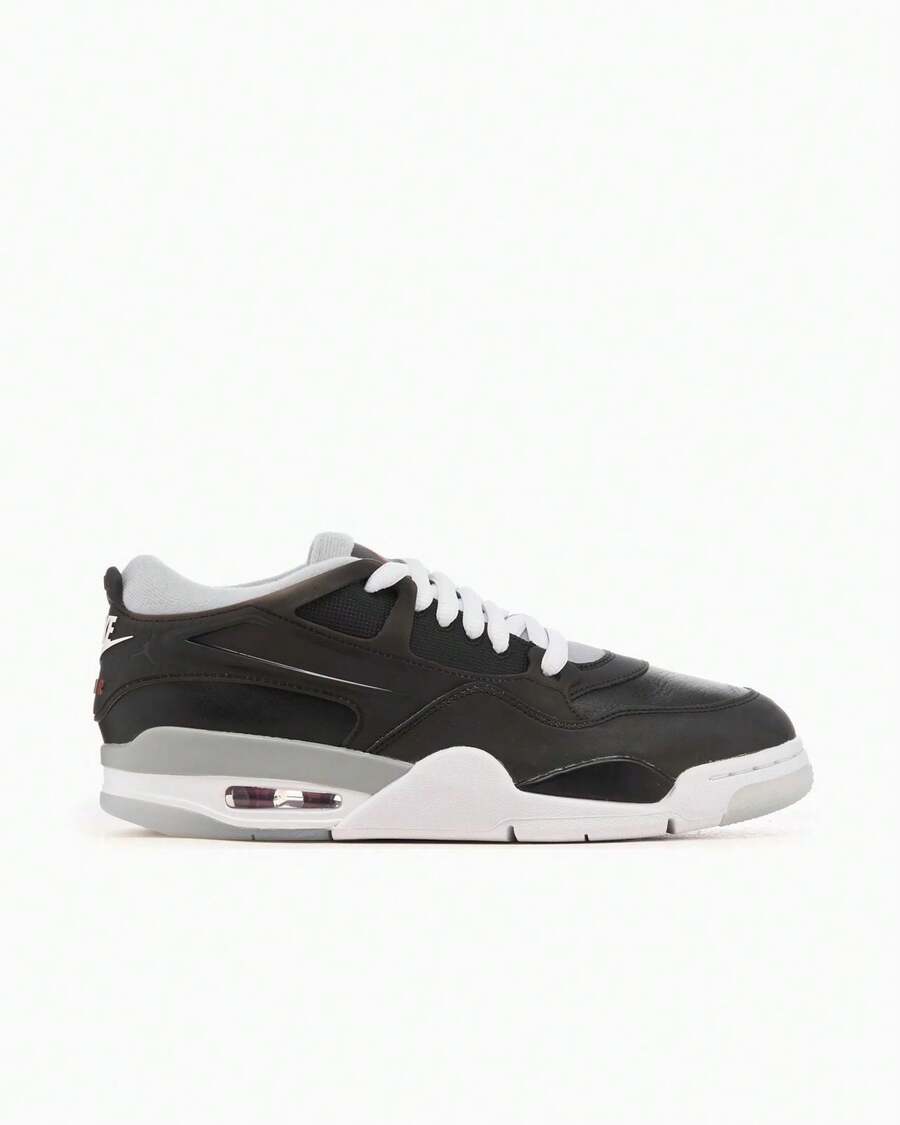 Nike AIR JORDAN 4 RM PRM UNISEX BLACK FIRE RED-WOLF GREY-WHITE - Black/Wolf Grey/White/Fire Red - View 1