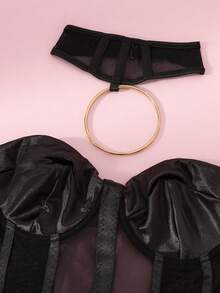 6pcs Black Elegant & Sexy Bodysuit For Women For Going Out - Black - View 2