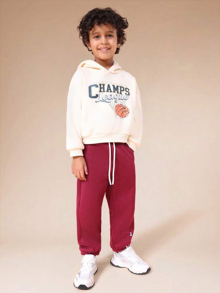 Ensemble sweat à capuche et pantalon de survêtement avec motifs de basketball