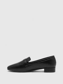 CUCCOO BIZCHIC 女士搭扣设计时尚休闲厚底乐福鞋 - 黑色 - 查看 4