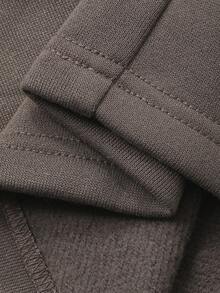 Dazy-Less 2pcs Women Solid Color Hoodie Top And Pants Set Lounge Sets For Women - Coffee Brown - View 7