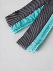 WENEZON Sporty Mens Thongs In Blue Fabric Featuring Eye Catching Contrast Binding Tanga Panties