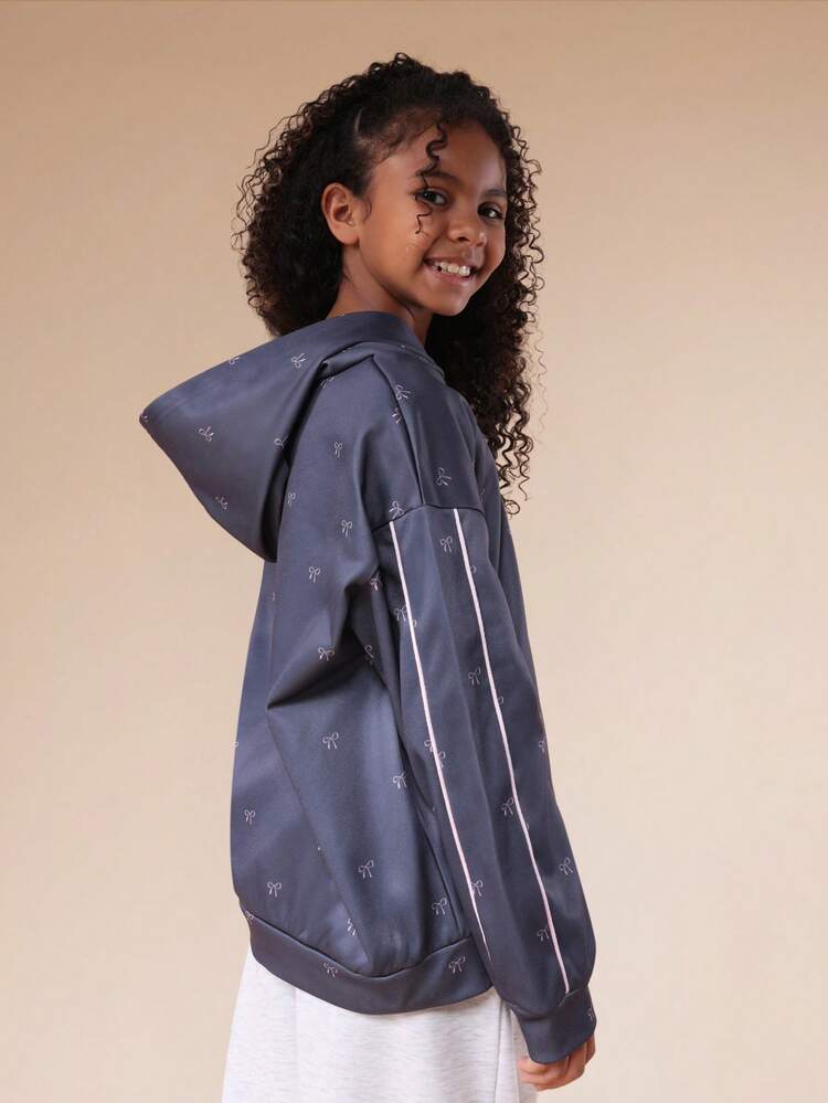 Bow Print All Over Hoodie