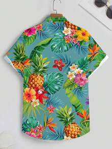 Genlund Áo thun nam tay ngắn họa tiết nhiệt đới đi nghỉ mát - Nhiều màu - Xem 4