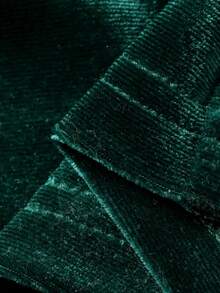 Vivie Lora Women's Green Velvet Bodycon Midi Dress With Waist Cinching Prom Dress