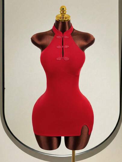 Mistrie 女士纯色简约休闲连衣裙